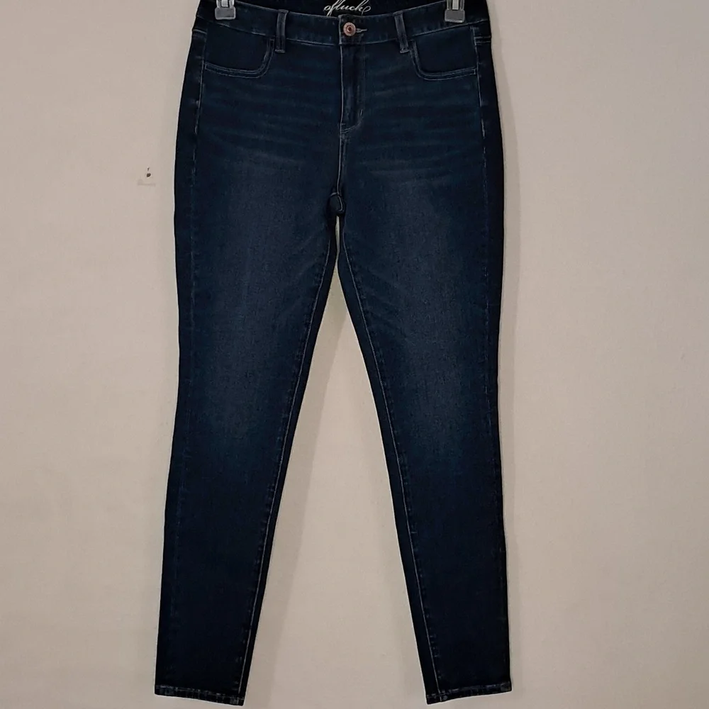 Of Lucky Women's Size 10 Whiskered Stretch Skinny Jean's
